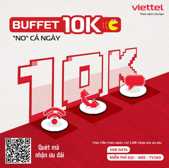 goi cuoc 4g viettel 10k 1 ngay