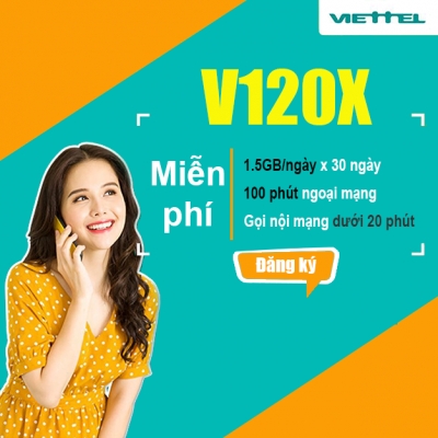 Gói V120x Viettel [ Free 30GB DATA + Ná»i Máº¡ng Miá»n Phí ]