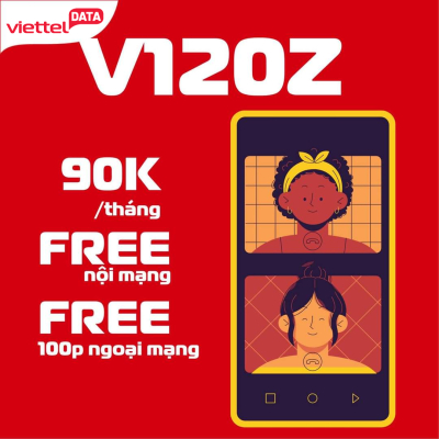 V120Z Viettel - Gói CÆ°á»c 90K/Tháng Có 4GB/Ngày + Gá»i Miá»n Phí Tháº£ Ga