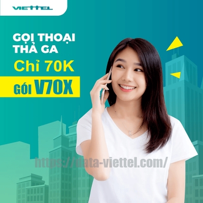 Gói V70x Viettel [ Gá»i Miá»n Phí + Free Data chá» vá»i 70k ]