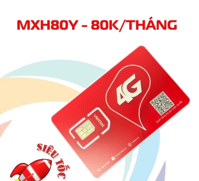 DCAR80 Viettel - Sim Gói CÆ°á»c MXH80Y Miá»n Phí Data YouTube