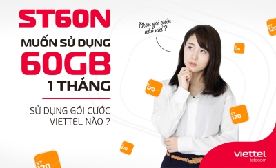 ST60N - Gói CÆ°á»c Viettel 60K/Tháng Có 2GB DATA/Ngày