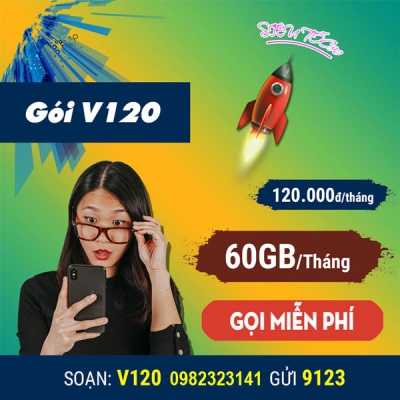 3V120N Viettel - Gói CÆ°á»c Æ¯u Äãi 4GB / Ngày Trong 3 Tháng