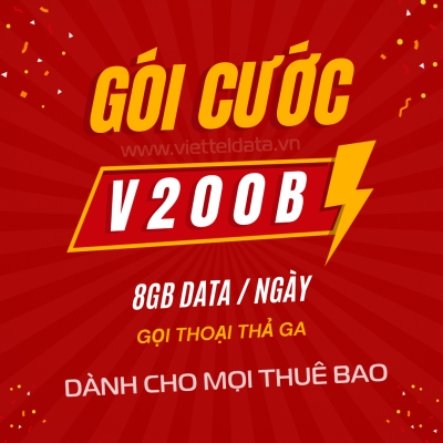 V200B Viettel - ÄÄng Ký Gói CÆ°á»c 8GB/Ngày + 1 Tá»· Phút Gá»i Thoáº¡i